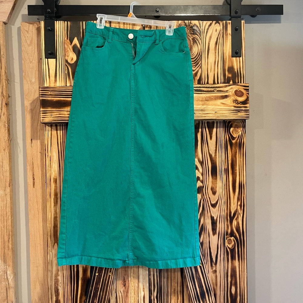 Green Midi Skirt